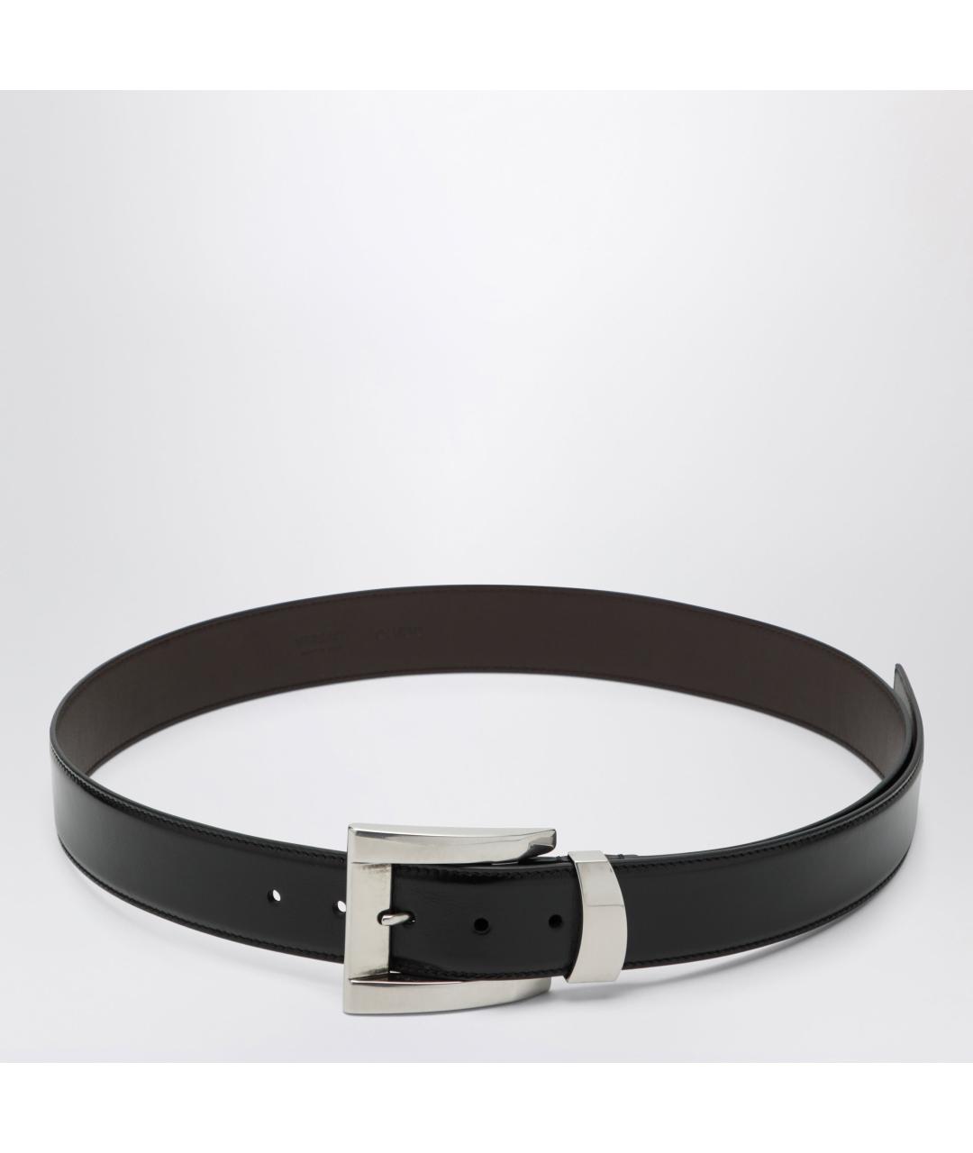 VERSACE Черный кожаный ремень, фото 3