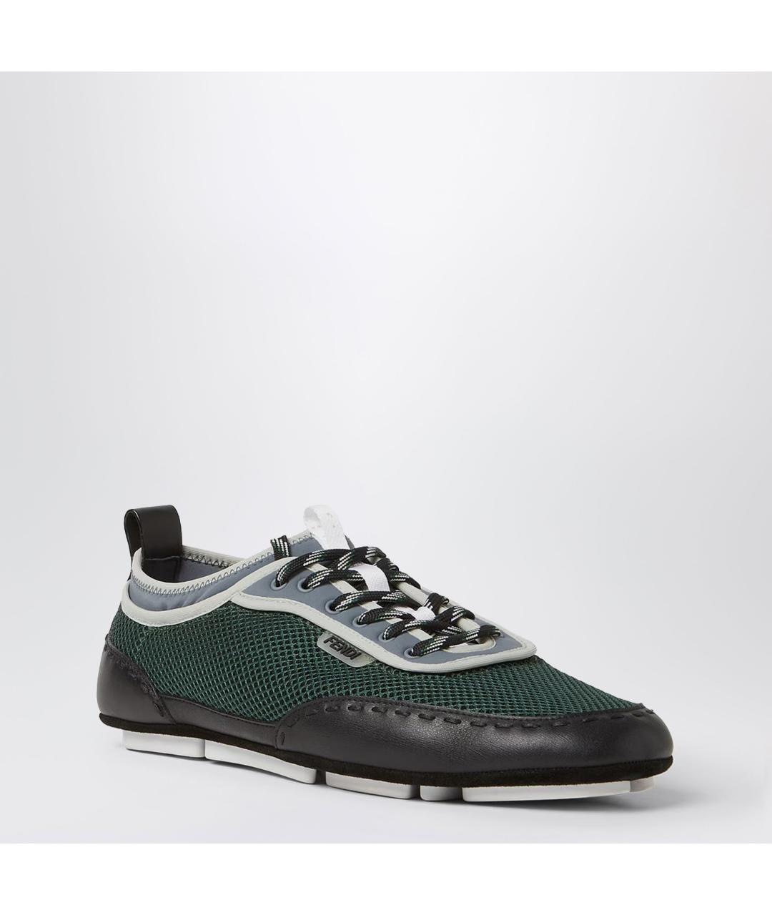 FENDI Мульти кожаные низкие кроссовки / кеды, фото 2