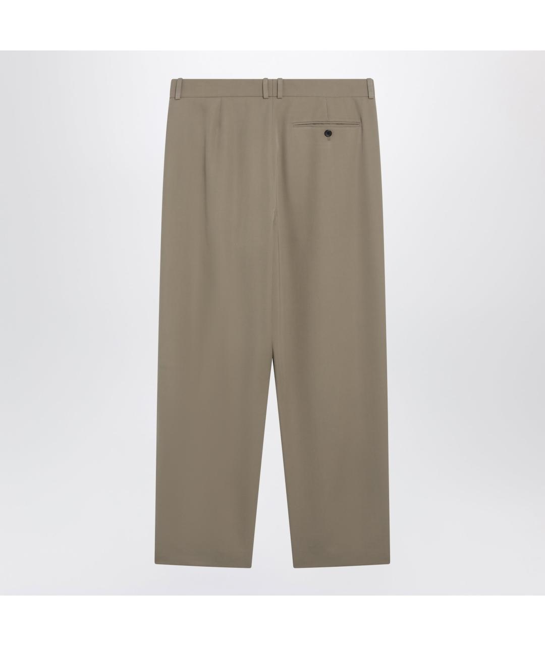 THE ROW Бежевые шерстяные прямые брюки, фото 2