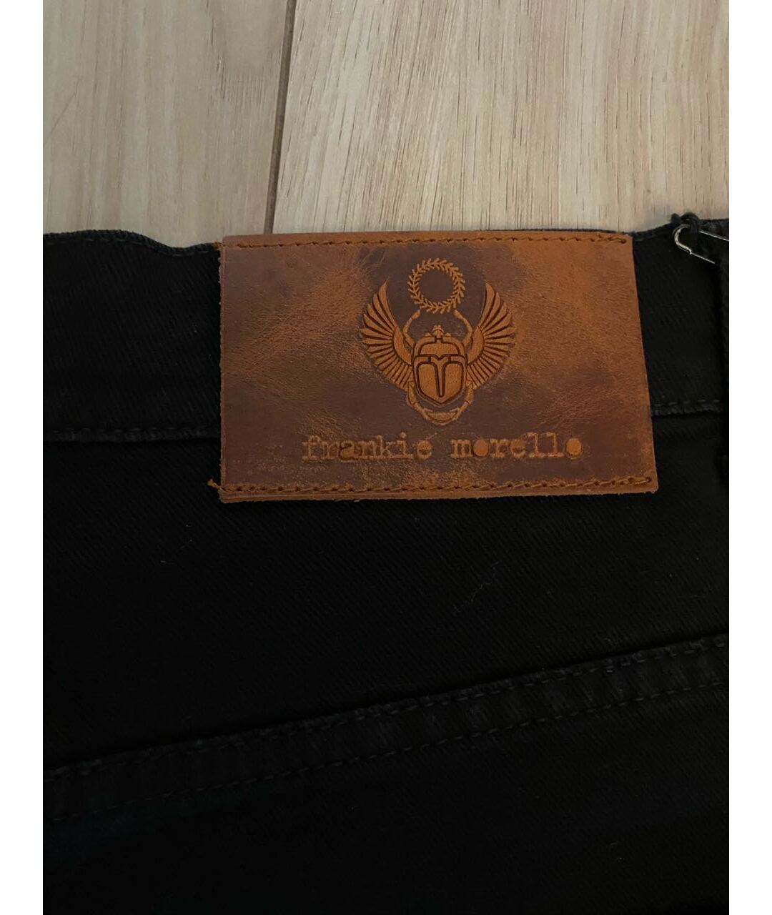 FRANKIE MORELLO Черные хлопковые прямые джинсы, фото 6