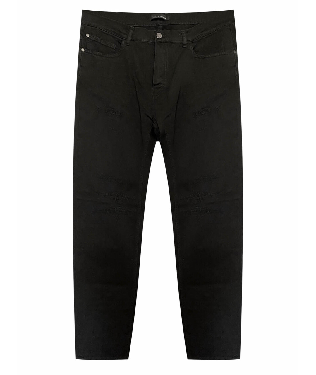 FRANKIE MORELLO Черные хлопковые прямые джинсы, фото 1