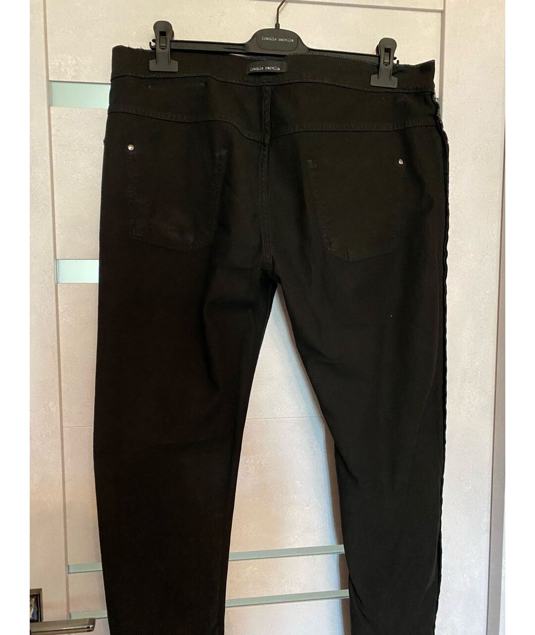 FRANKIE MORELLO Черные хлопковые прямые джинсы, фото 3