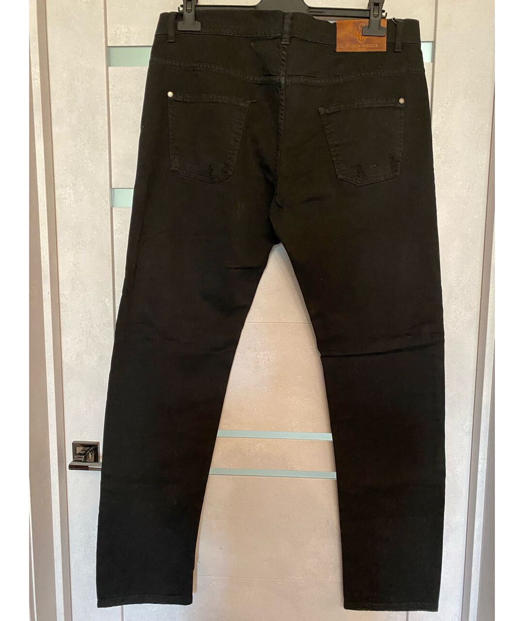 FRANKIE MORELLO Черные хлопковые прямые джинсы, фото 2