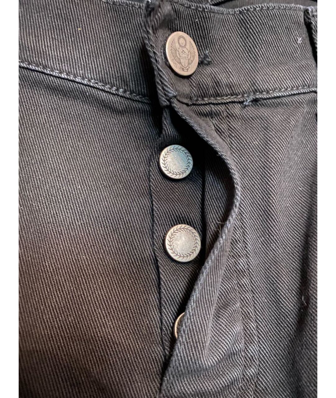 FRANKIE MORELLO Черные хлопковые прямые джинсы, фото 5