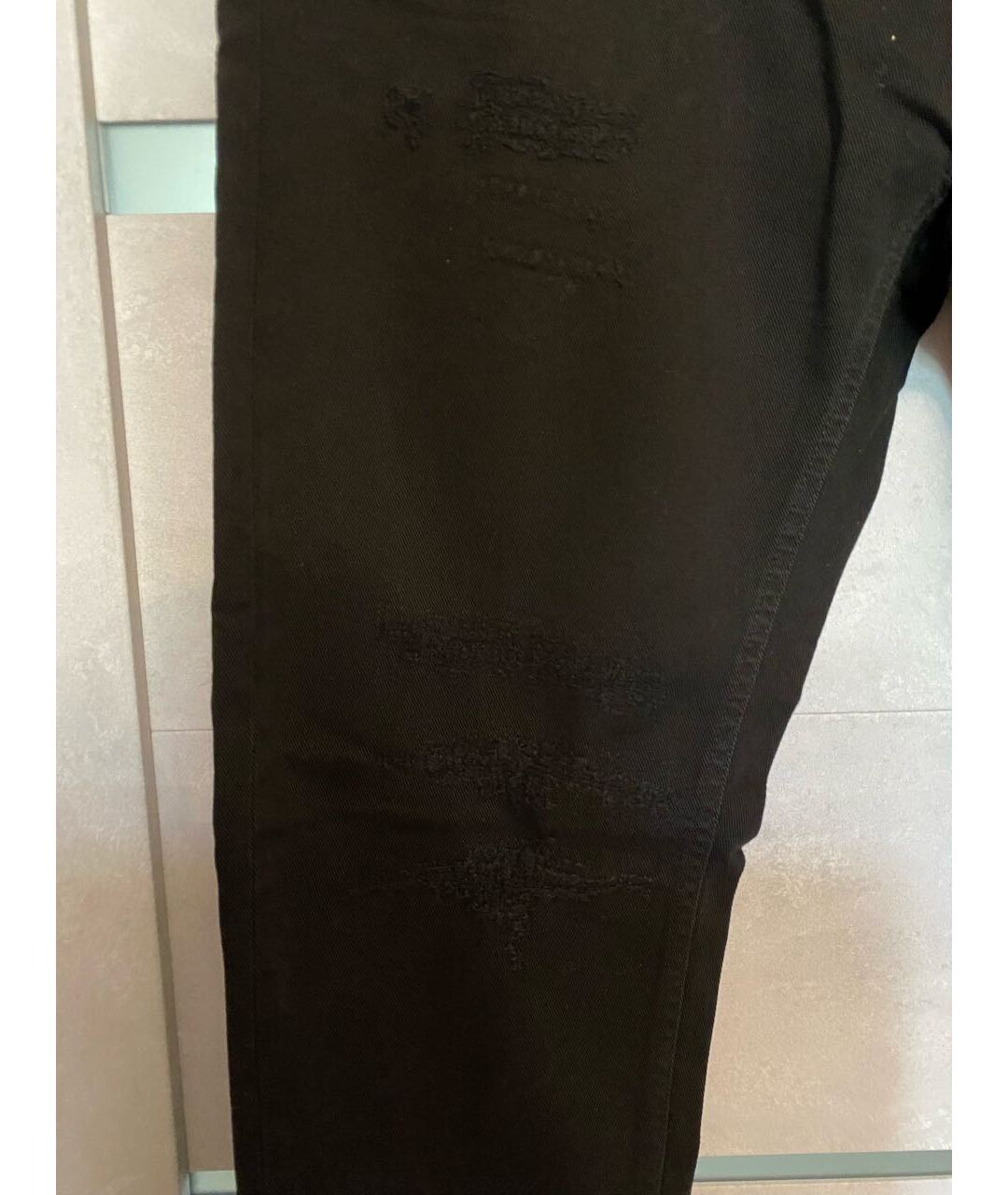 FRANKIE MORELLO Черные хлопковые прямые джинсы, фото 4