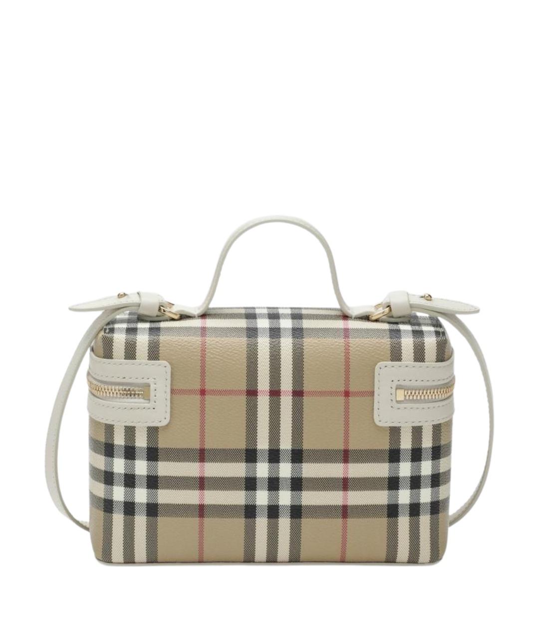 BURBERRY Бежевая синтетическая сумка через плечо, фото 2