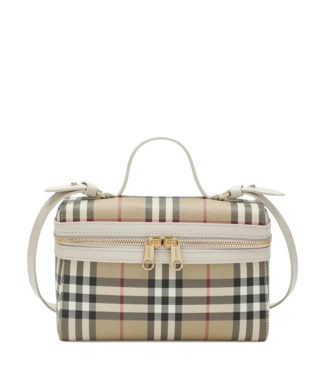 BURBERRY Бежевая синтетическая сумка через плечо, фото 1