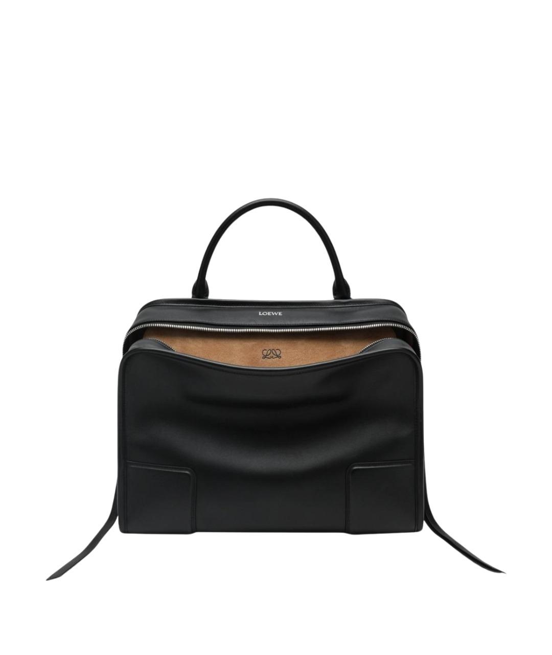 LOEWE Черная кожаная сумка с короткими ручками, фото 1