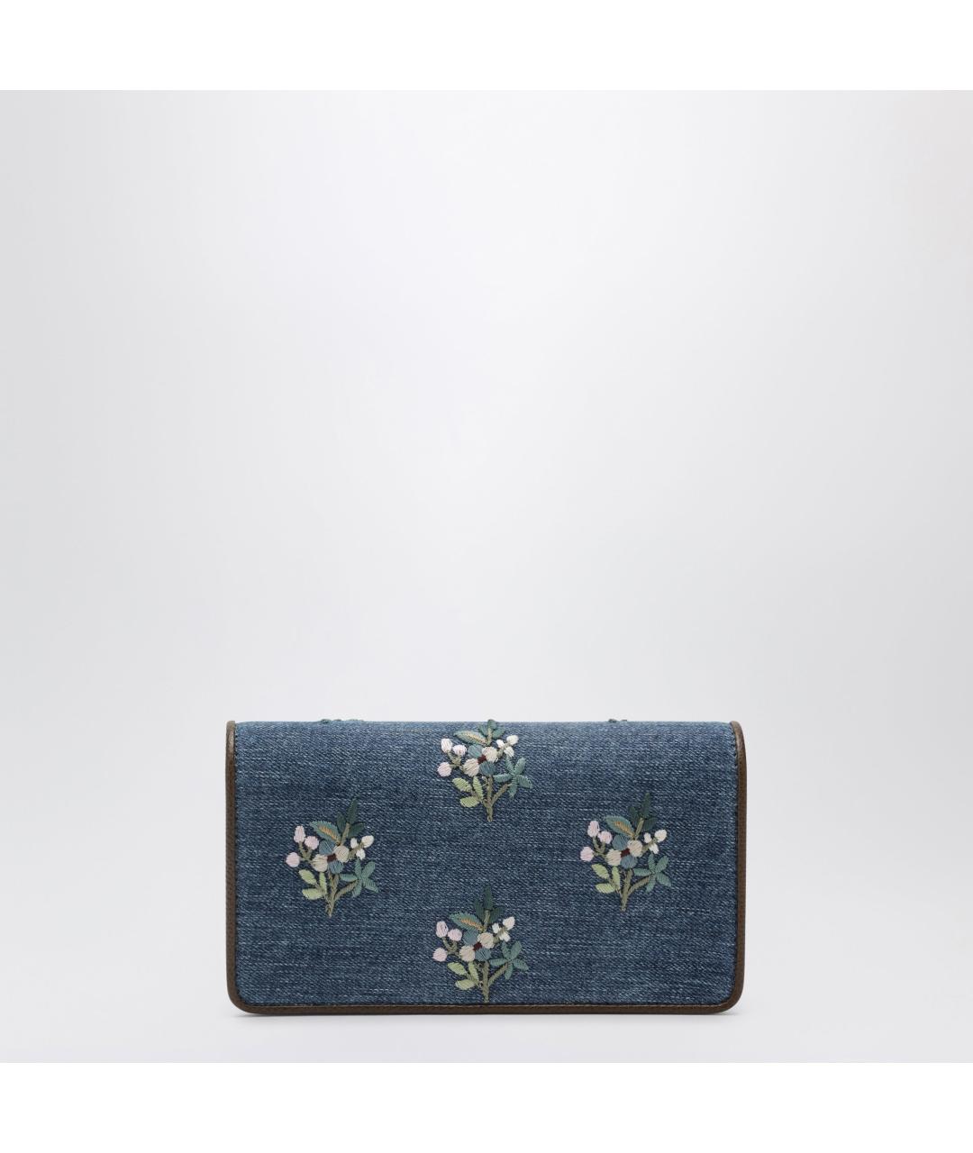 VALENTINO Синяя тканевая сумка через плечо, фото 2