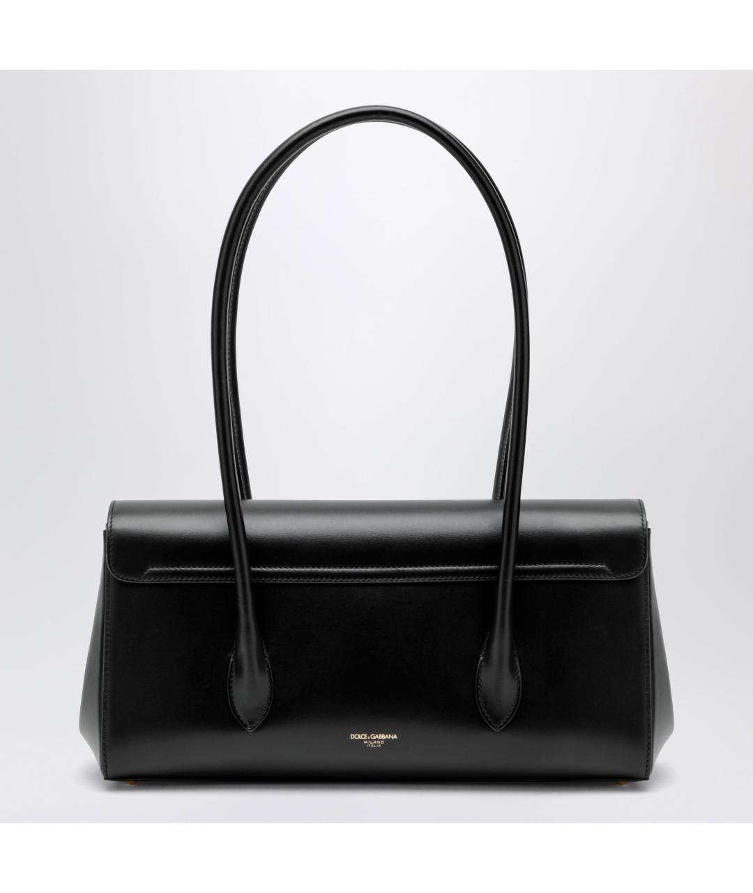 DOLCE&GABBANA Черная кожаная сумка через плечо, фото 2
