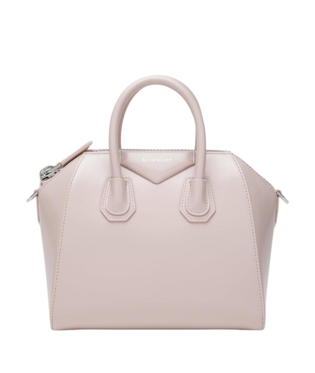 GIVENCHY Розовая кожаная сумка с короткими ручками, фото 1