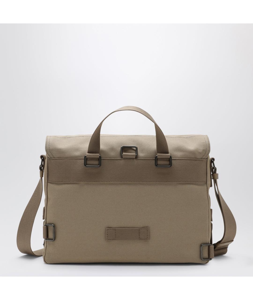 PRADA Бежевая хлопковая сумка на плечо, фото 3