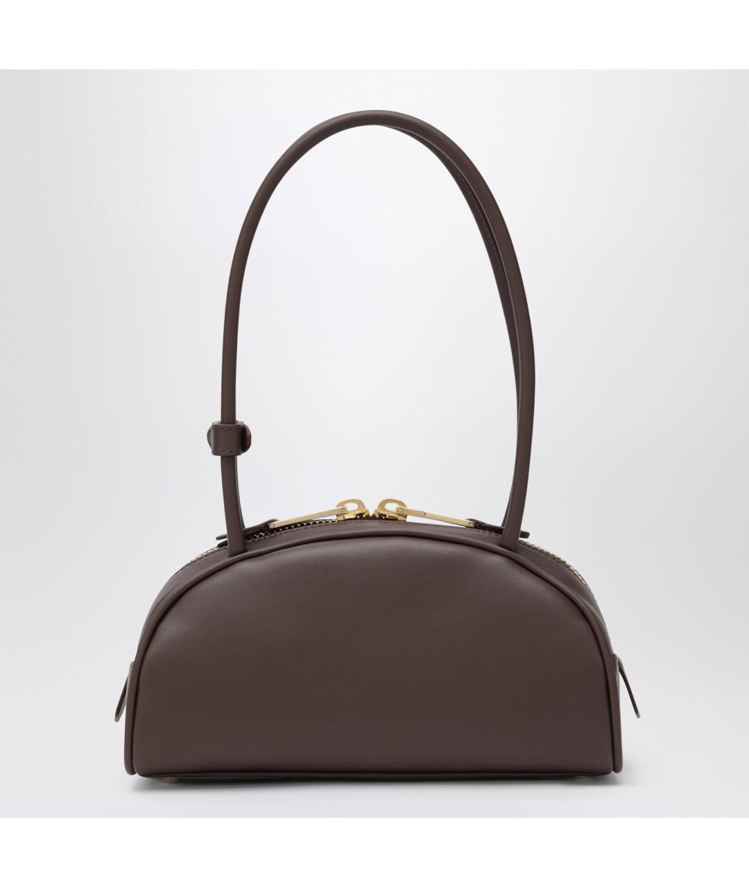 MIU MIU Коричневая кожаная сумка с короткими ручками, фото 2