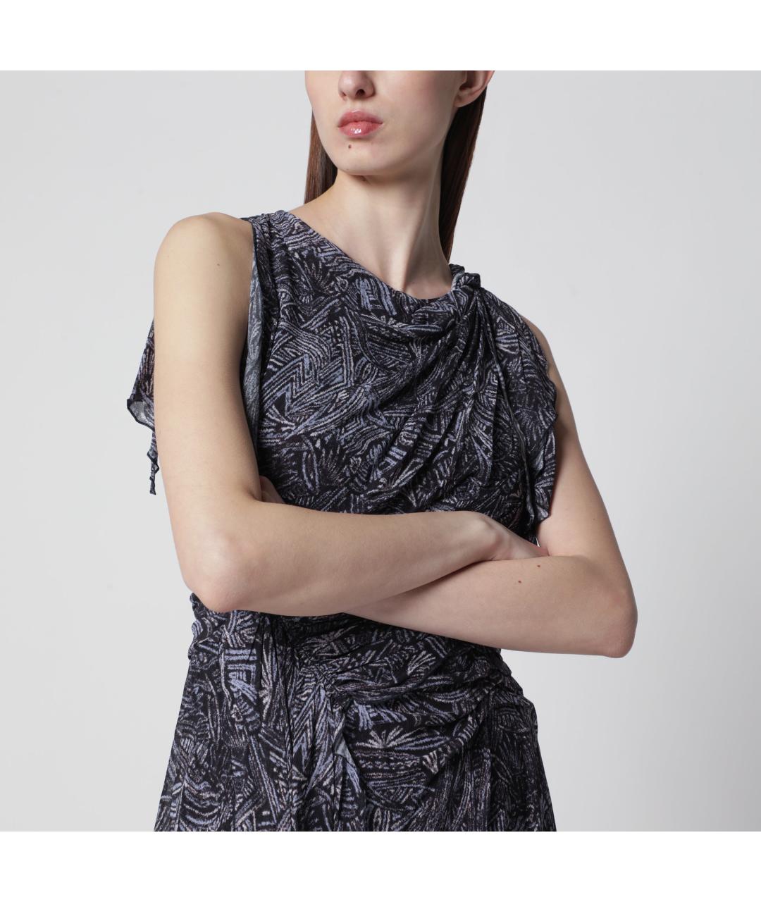 ISABEL MARANT Синее шелковое повседневное платье, фото 4