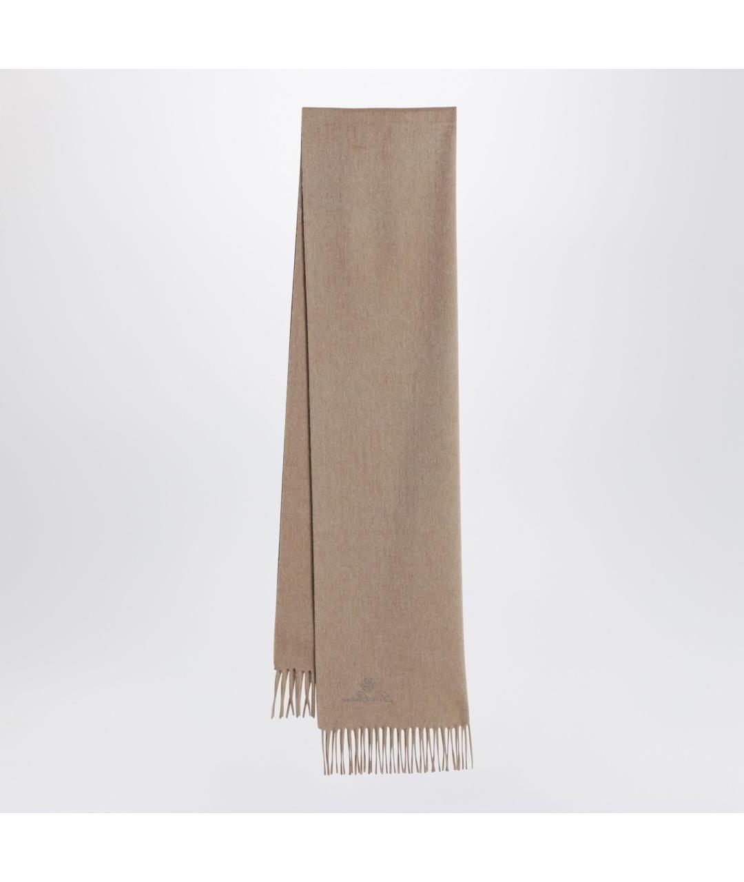 LORO PIANA Бежевый кашемировый шарф, фото 3