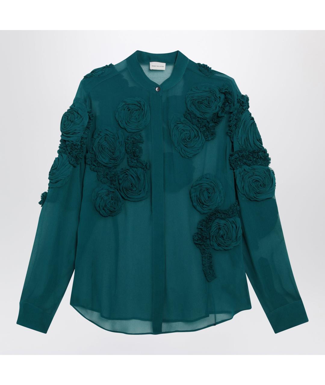 DRIES VAN NOTEN Зеленая вискозная рубашка, фото 3
