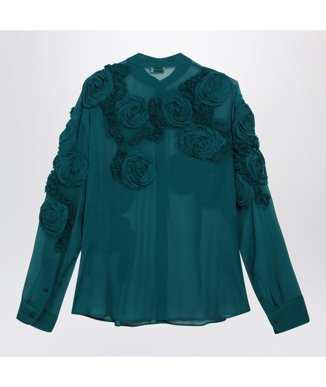 DRIES VAN NOTEN Зеленая вискозная рубашка, фото 2