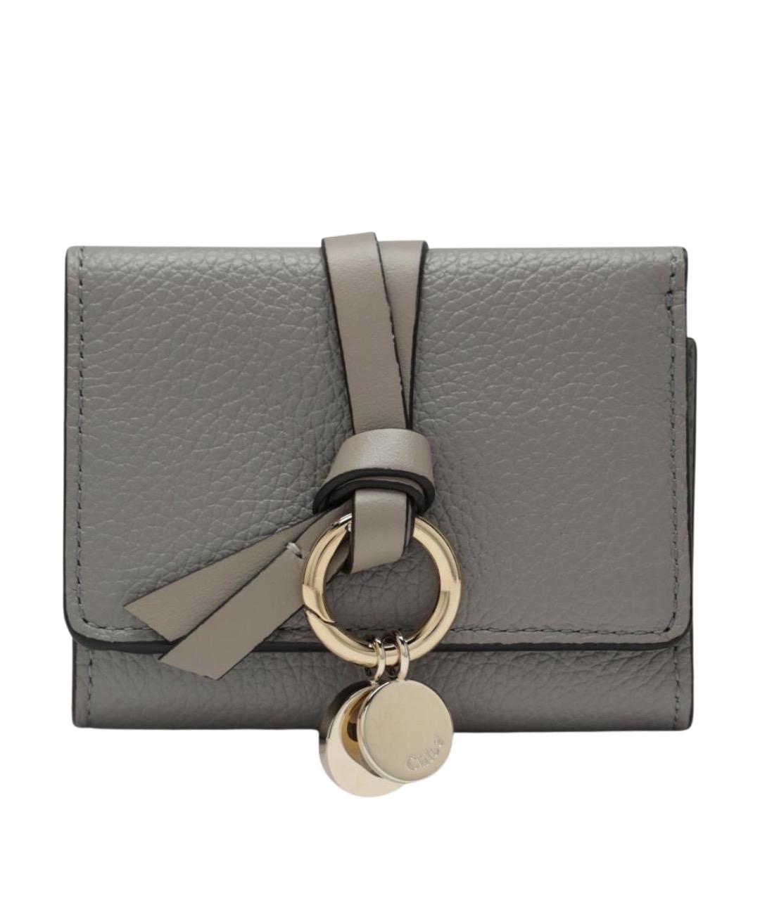 CHLOE Серый кожаный кошелек, фото 1