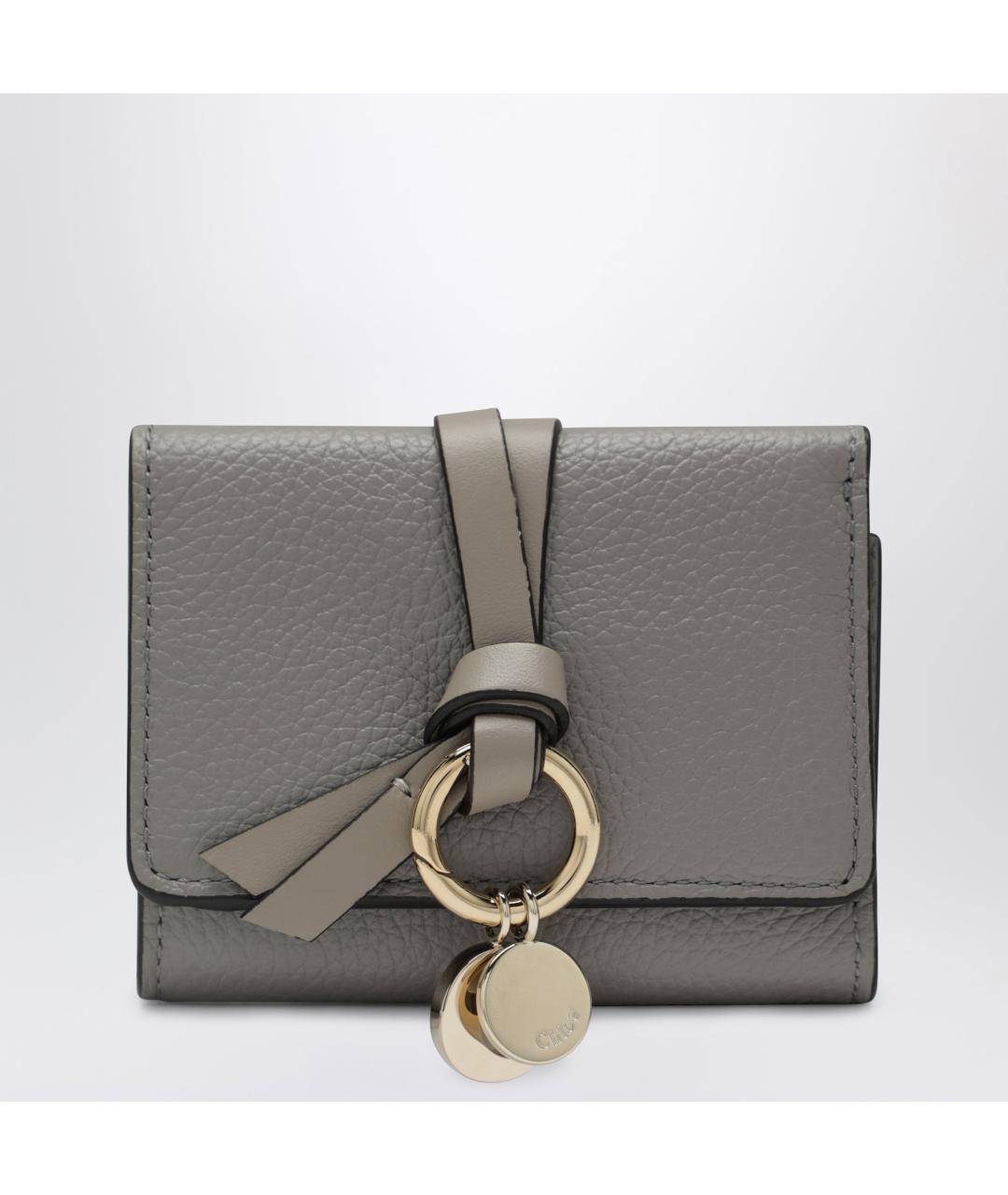 CHLOE Серый кожаный кошелек, фото 3
