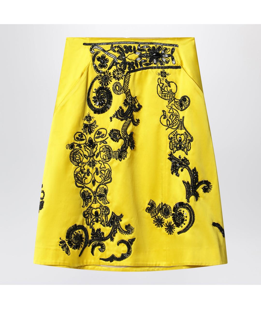 DRIES VAN NOTEN Желтая юбка миди, фото 3