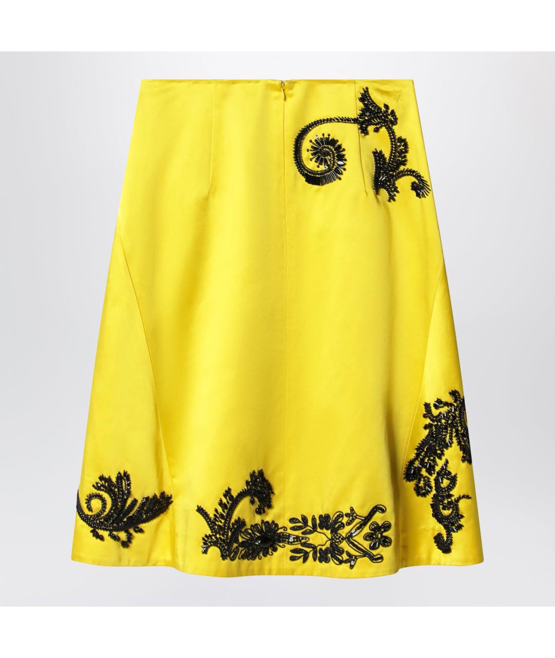 DRIES VAN NOTEN Желтая юбка миди, фото 2