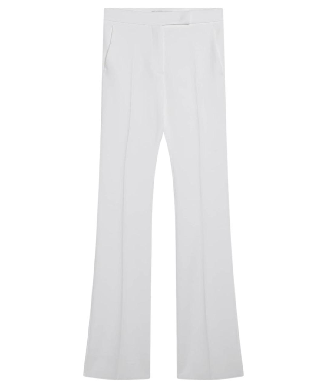 MAX MARA Белые хлопковые прямые брюки, фото 1