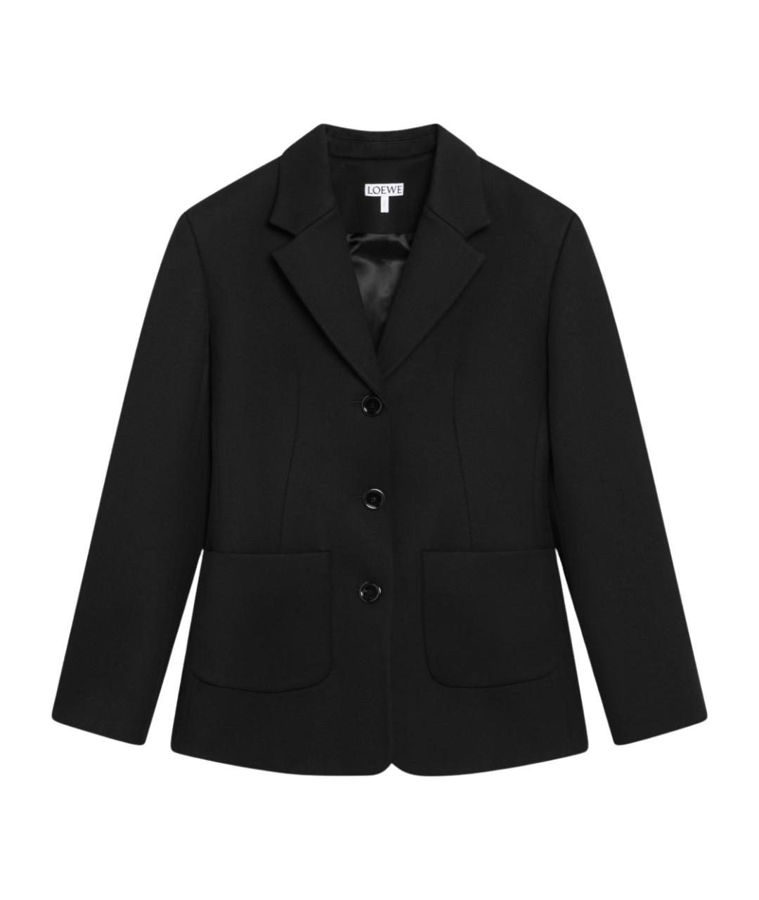 LOEWE Черный шерстяной жакет/пиджак, фото 1