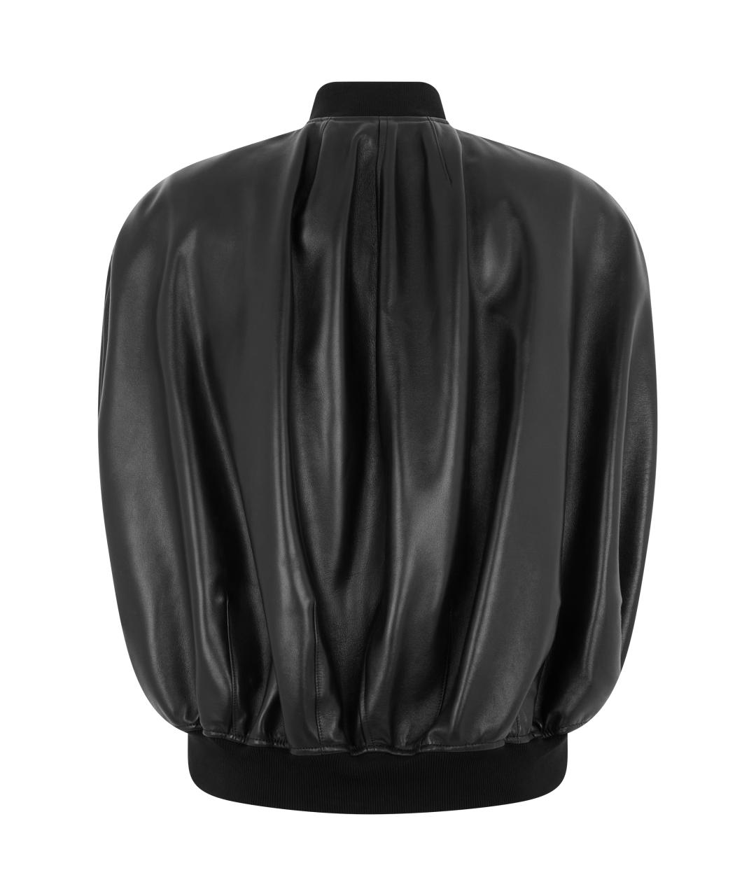 BALENCIAGA Черная кожаная куртка, фото 2