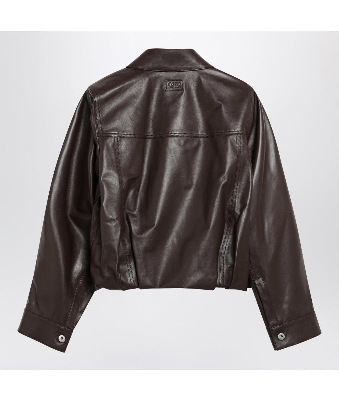 LOEWE Коричневая кожаная куртка, фото 3