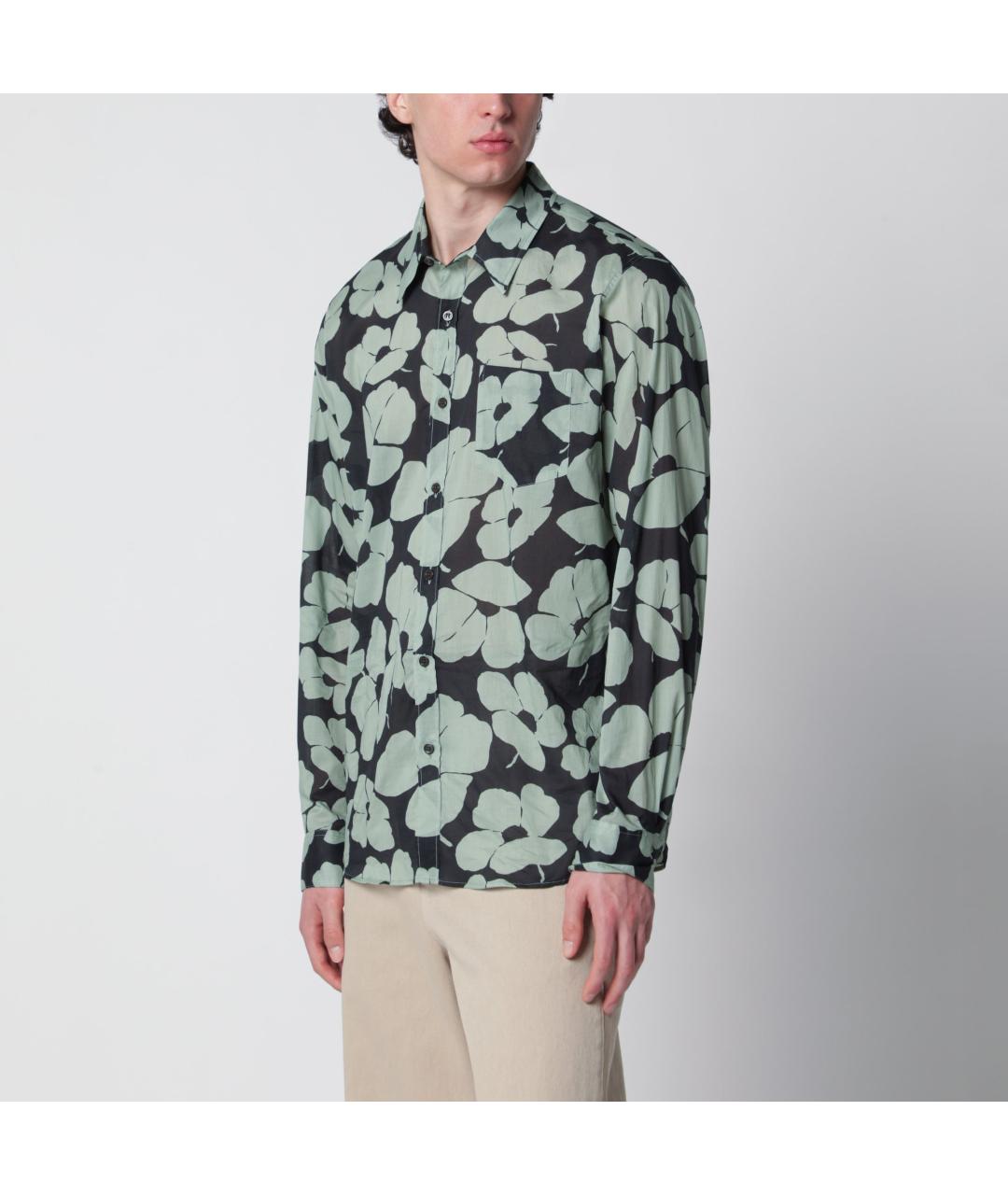 DRIES VAN NOTEN Зеленая хлопковая кэжуал рубашка, фото 3