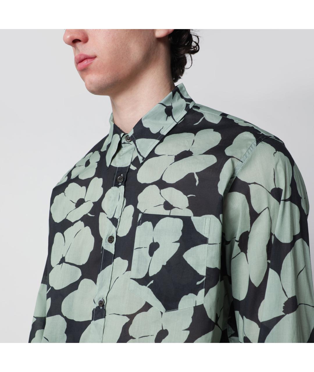 DRIES VAN NOTEN Зеленая хлопковая кэжуал рубашка, фото 2