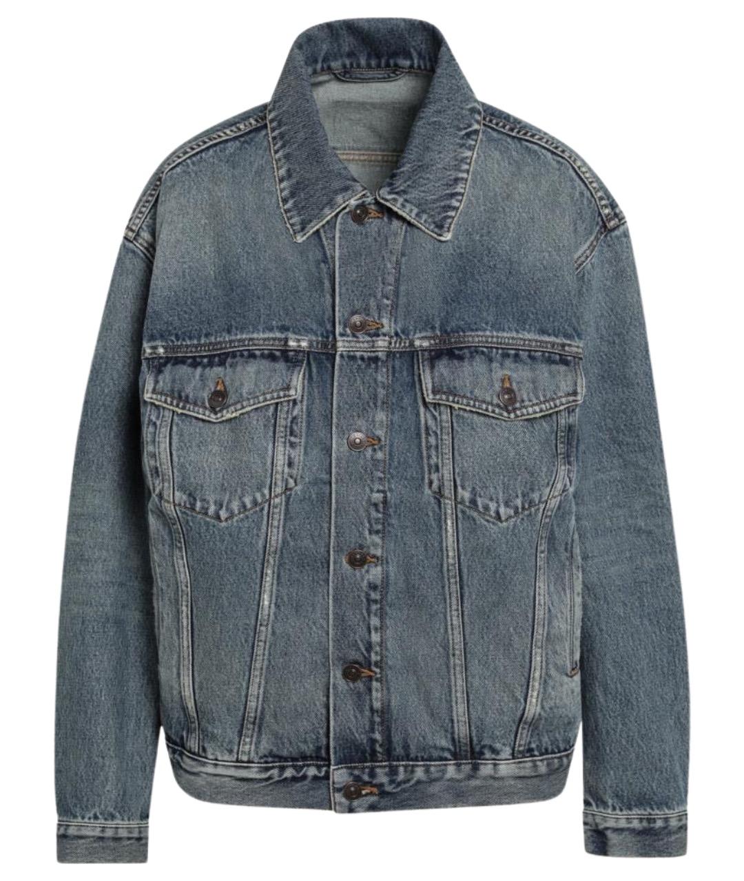 BALENCIAGA Синяя хлопковая куртка, фото 1