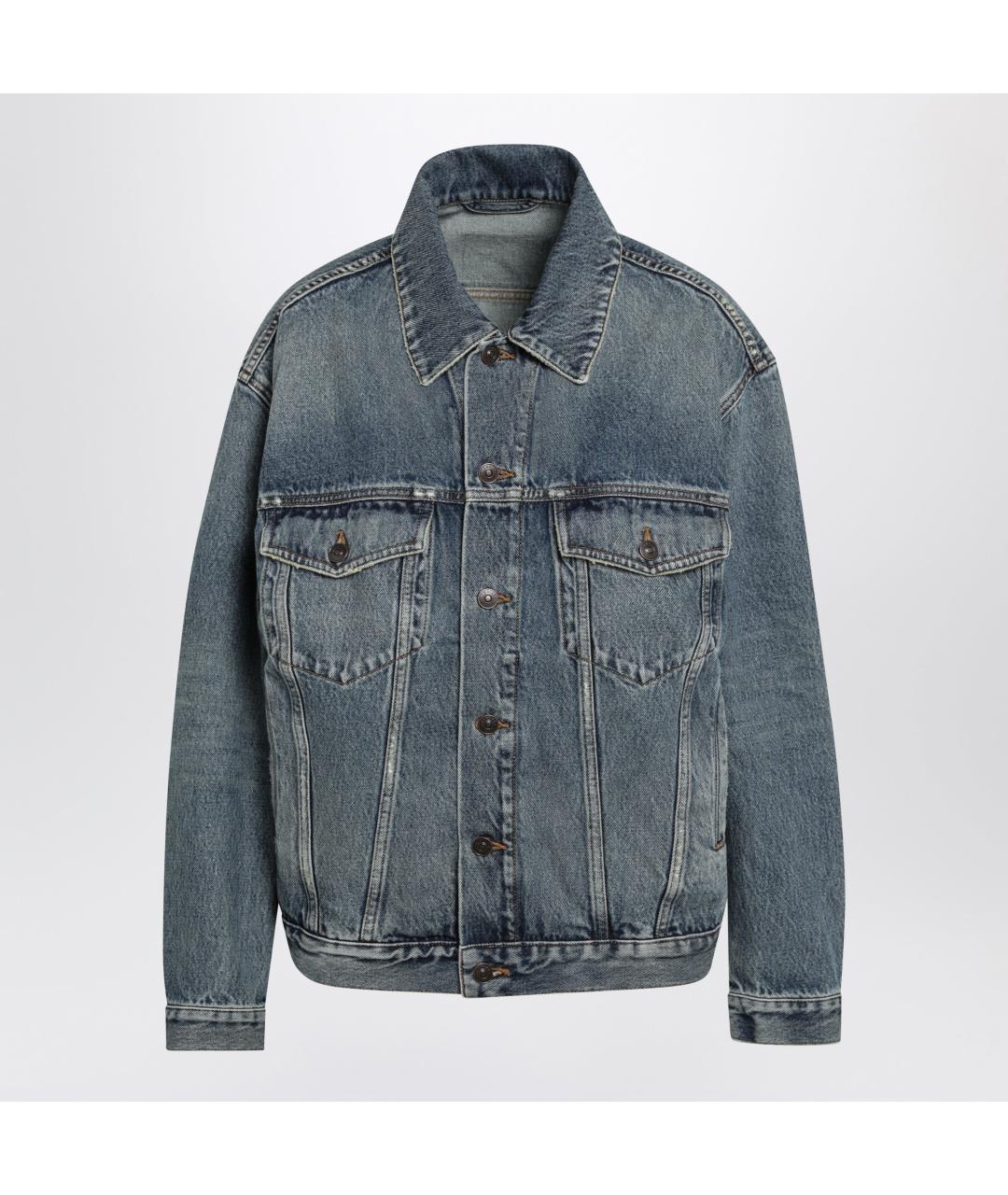 BALENCIAGA Синяя хлопковая куртка, фото 3