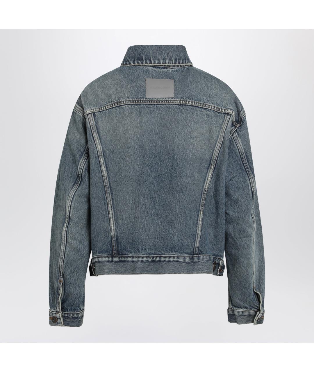 BALENCIAGA Синяя хлопковая куртка, фото 2