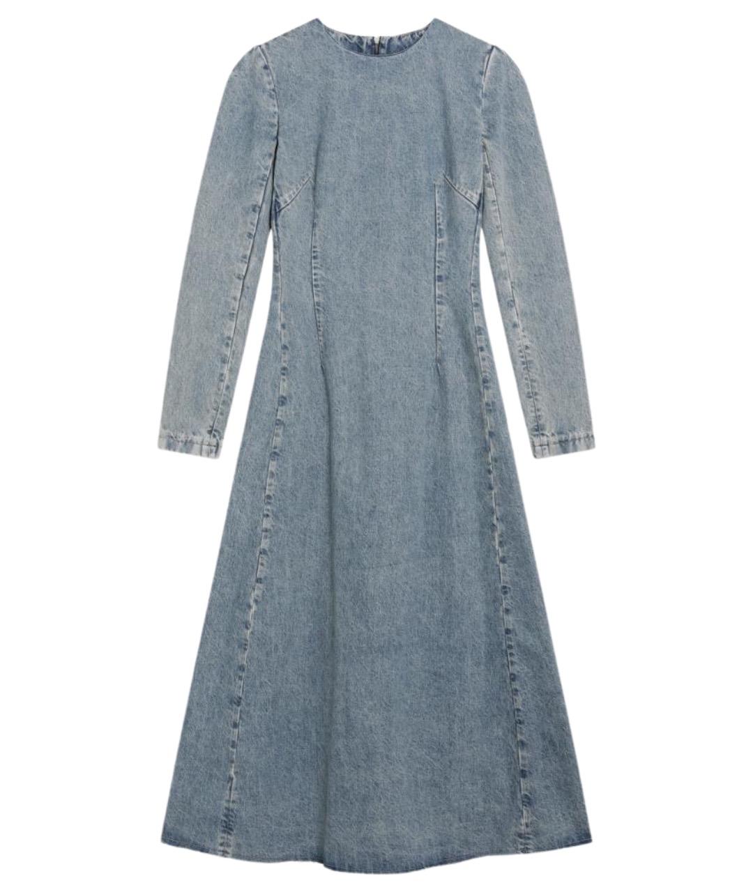 MAISON MARGIELA Голубое хлопковое повседневное платье, фото 1