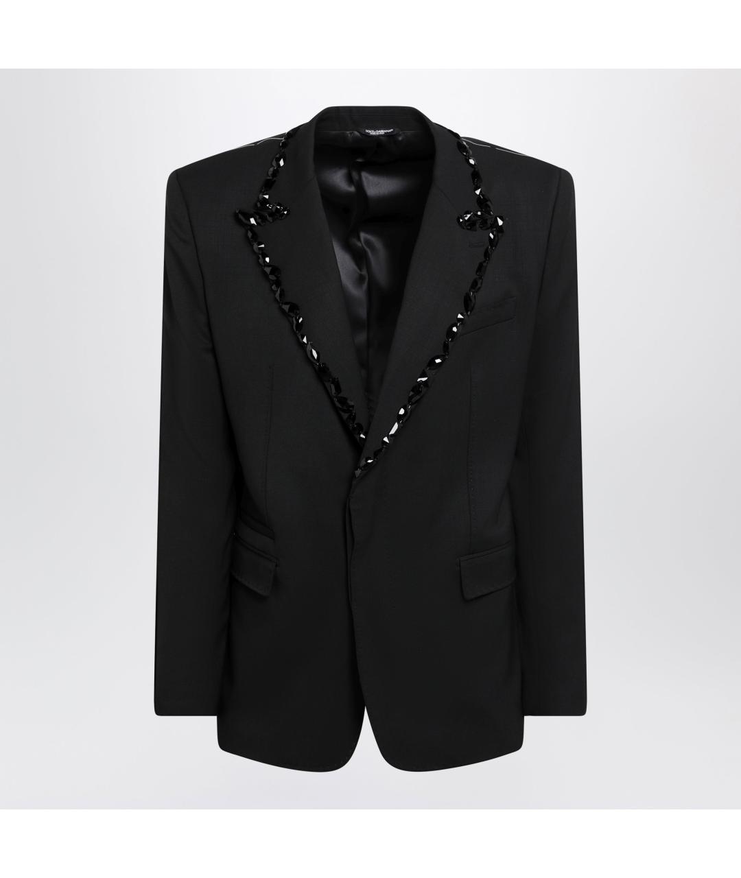 DOLCE&GABBANA Черный шерстяной пиджак, фото 3