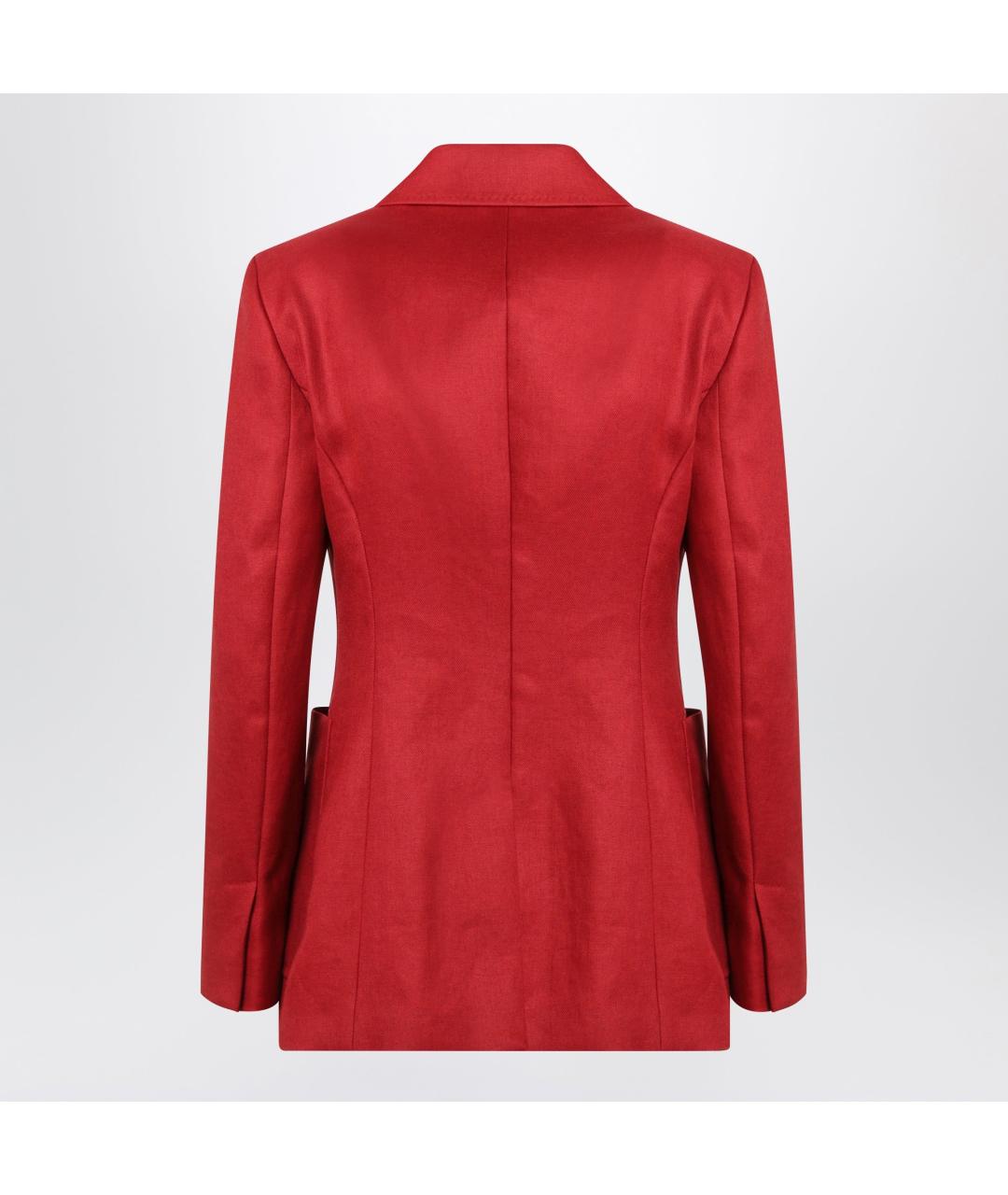 MAX MARA Красный льняной жакет/пиджак, фото 2
