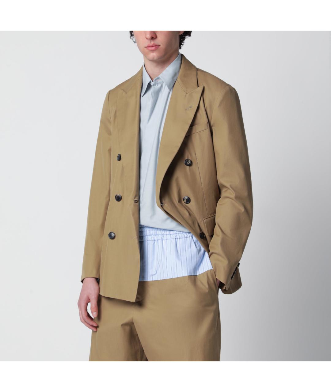 DRIES VAN NOTEN Бежевая хлопковая куртка, фото 3