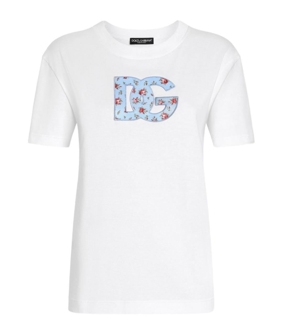 DOLCE&GABBANA Белая хлопковая футболка, фото 1