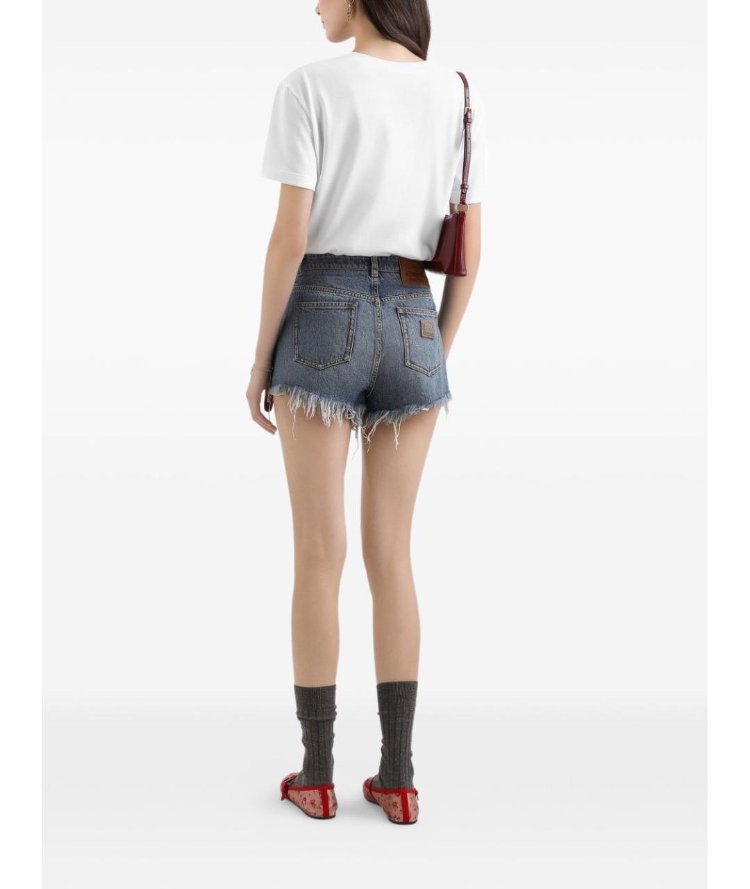 DOLCE&GABBANA Белая хлопковая футболка, фото 4