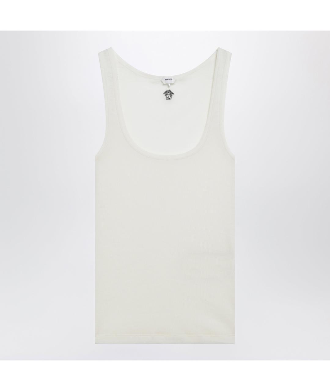 VERSACE Белая шерстяная майка, фото 3