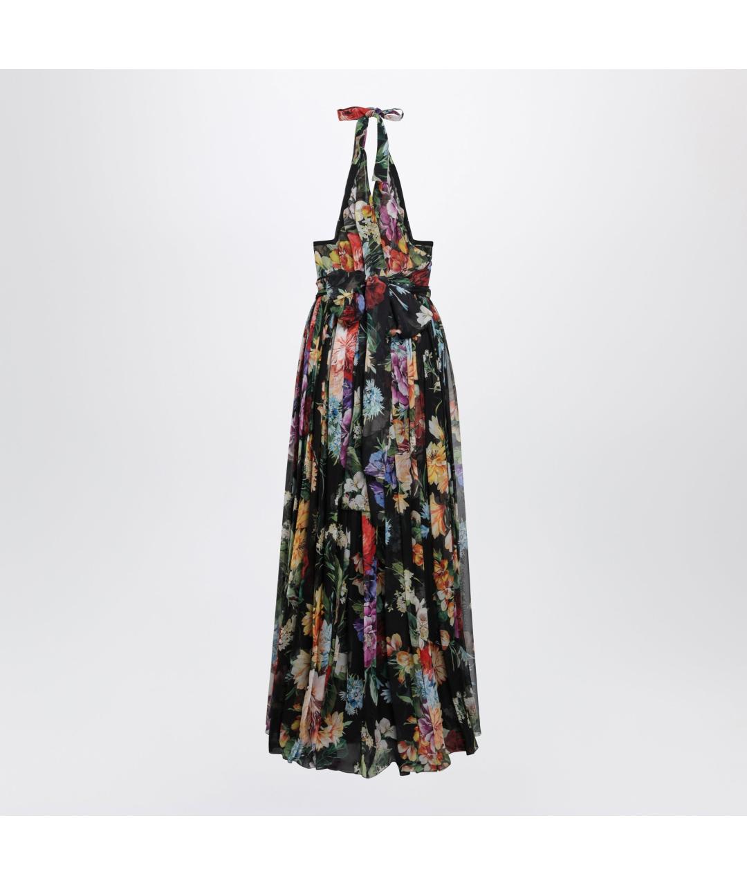 DOLCE&GABBANA Мульти шелковое повседневное платье, фото 2