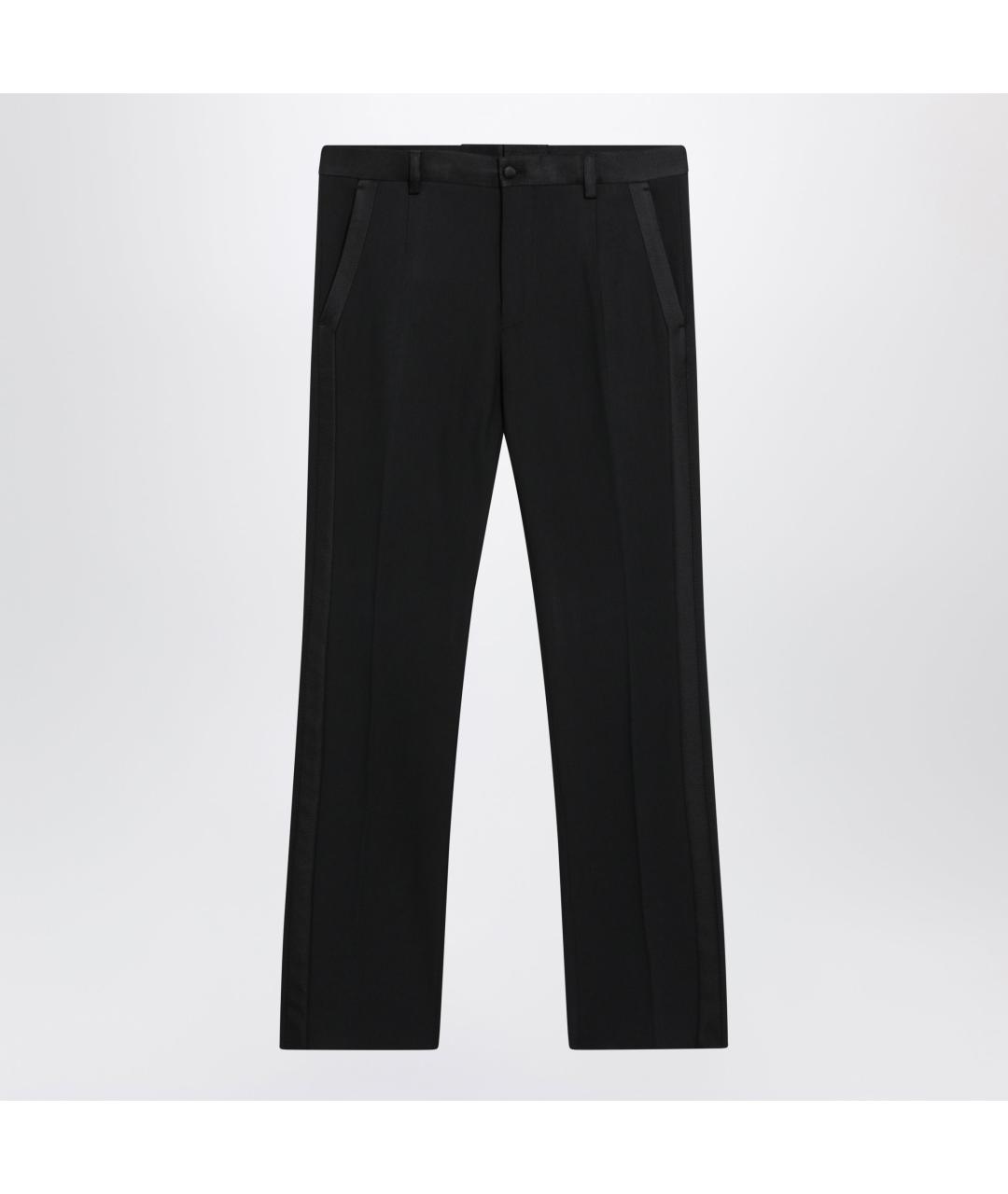 DOLCE&GABBANA Черные хлопковые повседневные брюки, фото 3