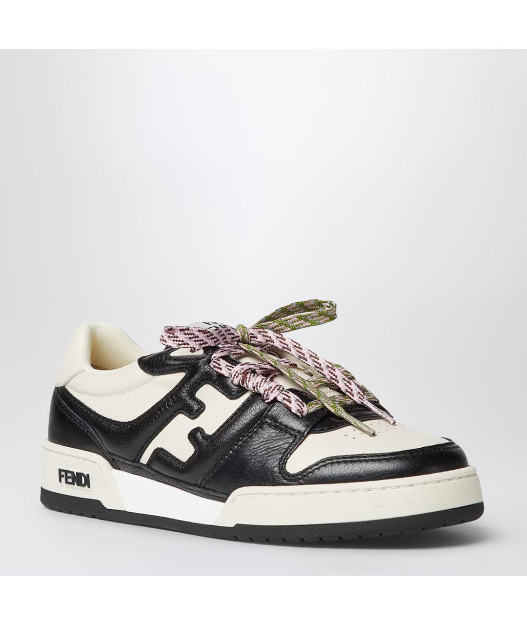 FENDI Черные кожаные кеды, фото 2