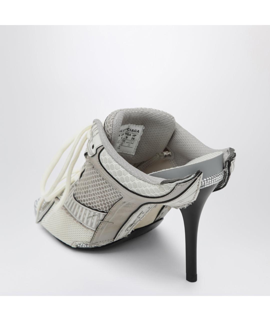 BALENCIAGA Серые синтетические босоножки, фото 2