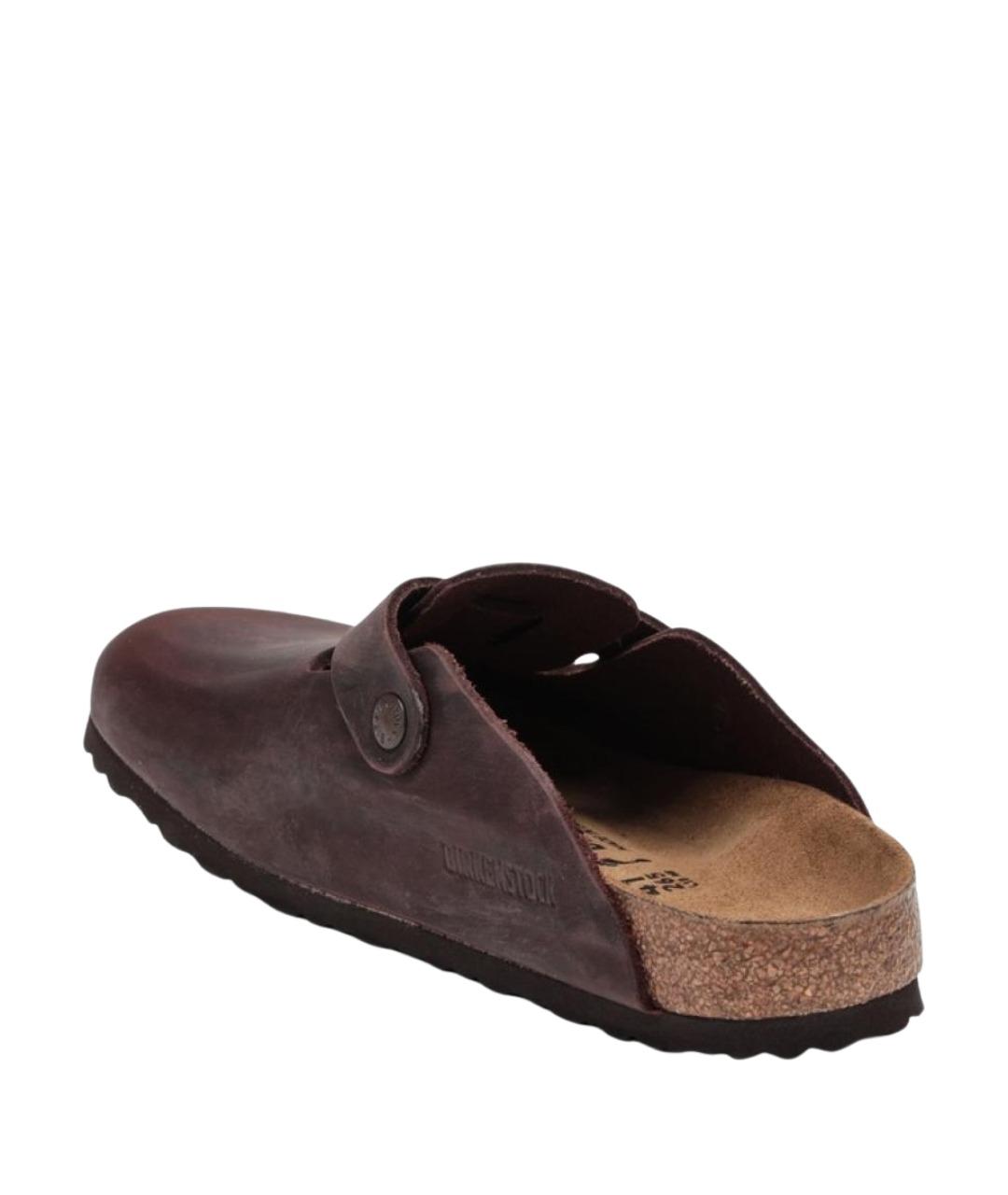 BIRKENSTOCK Коричневые кожаные сандалии, фото 4