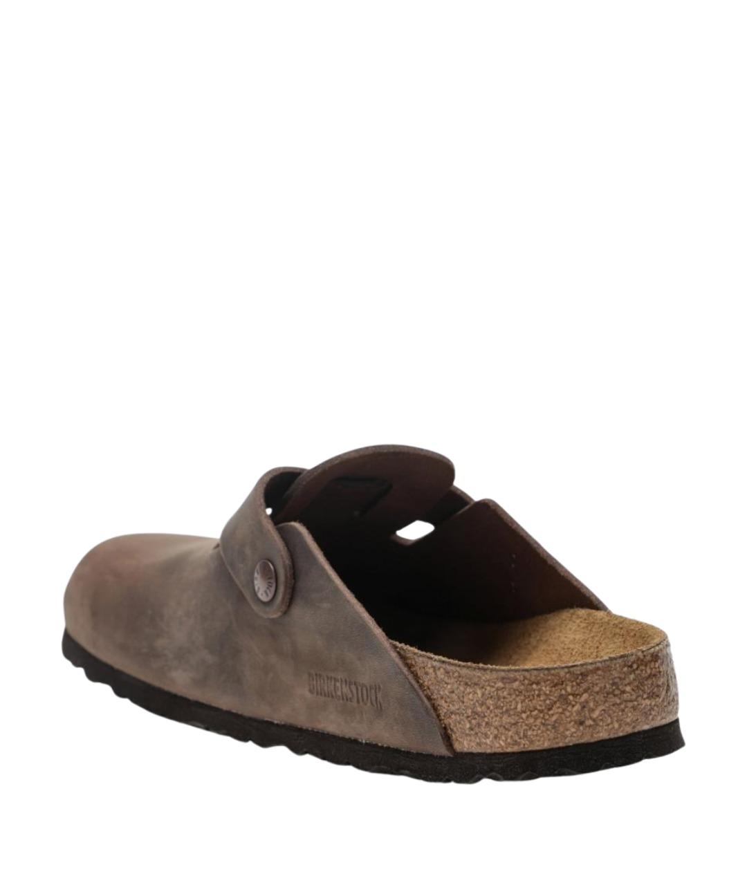 BIRKENSTOCK Коричневые кожаные сандалии, фото 2