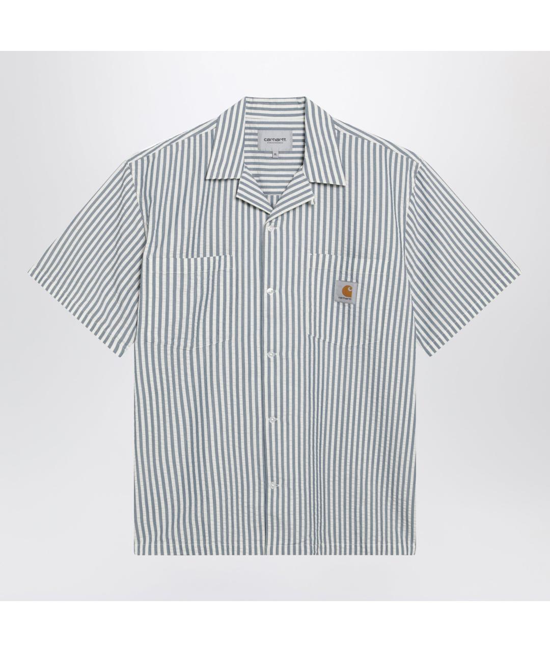 CARHARTT WIP Синяя хлопковая кэжуал рубашка, фото 3