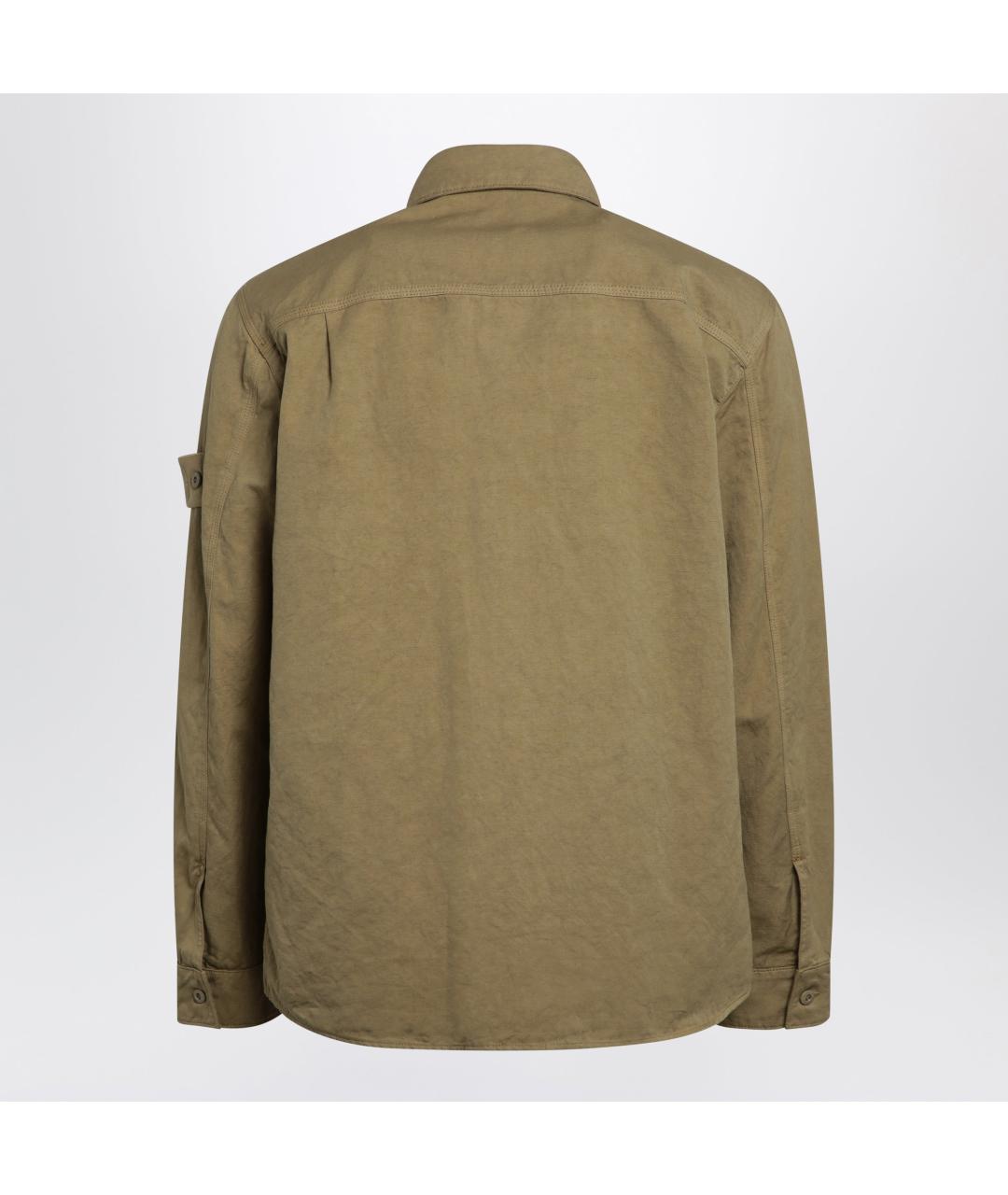 STONE ISLAND Бежевая хлопковая кэжуал рубашка, фото 2