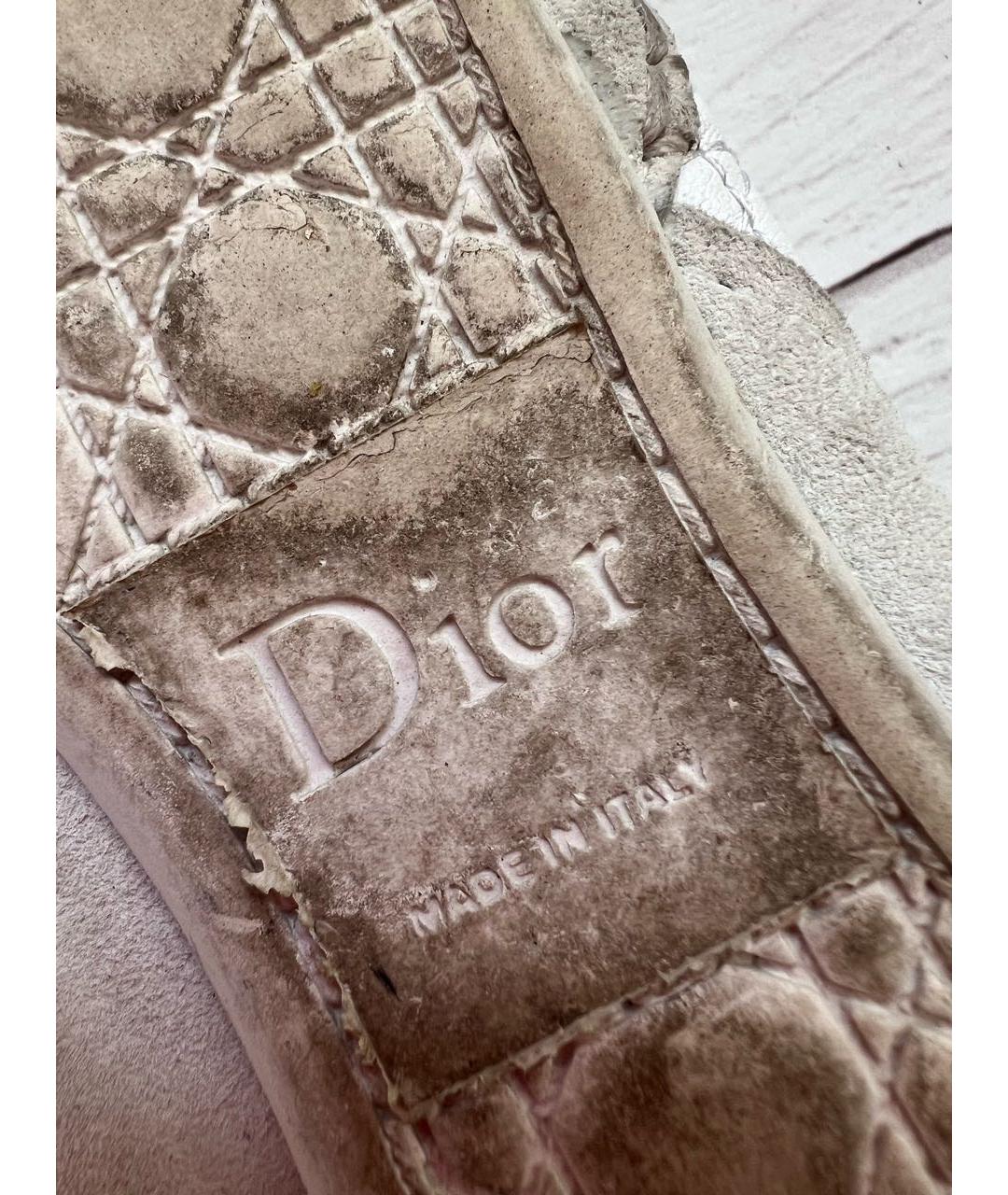 CHRISTIAN DIOR Белые кожаные балетки, фото 5